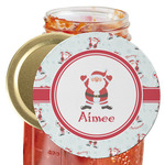 Santa Clause Making Snow Angels Jar Opener (Personalized)