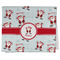 Santa Clause Making Snow Angels Kitchen Towel - Poly Cotton - Folded Half