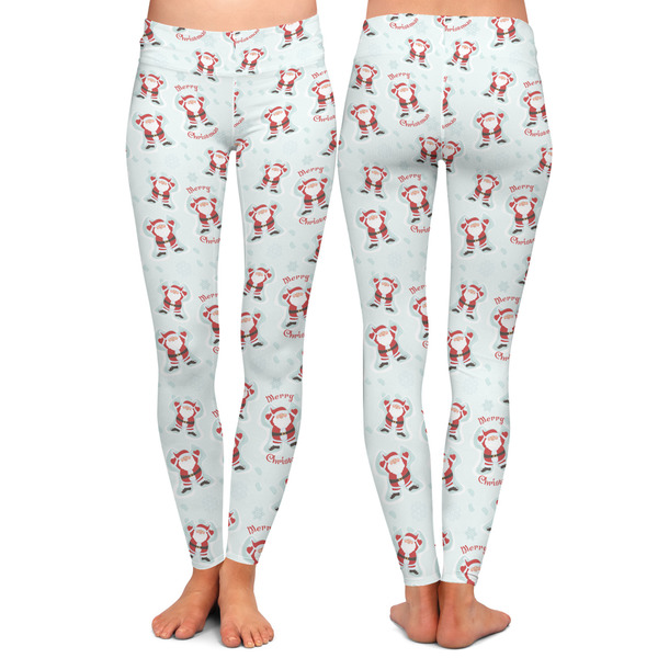Santa Claus Ladies Leggings - Front and Back
