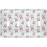 Santa Clause Making Snow Angels Light Switch Cover (4 Toggle Plate)