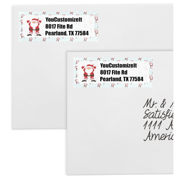 Santa Claus Mailing Labels - Double Stack Close Up