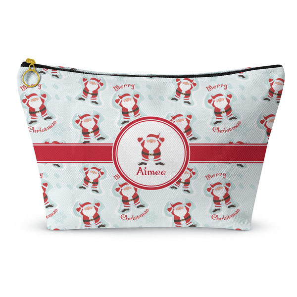 Custom Santa Clause Making Snow Angels Makeup Bag (Personalized)