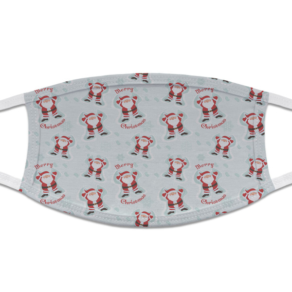 Custom Santa Clause Making Snow Angels Cloth Face Mask (T-Shirt Fabric)