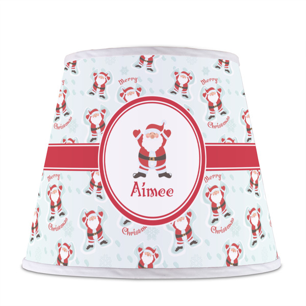 Santa Clause Making Snow Angels Poly Film Empire Lampshade - Front View