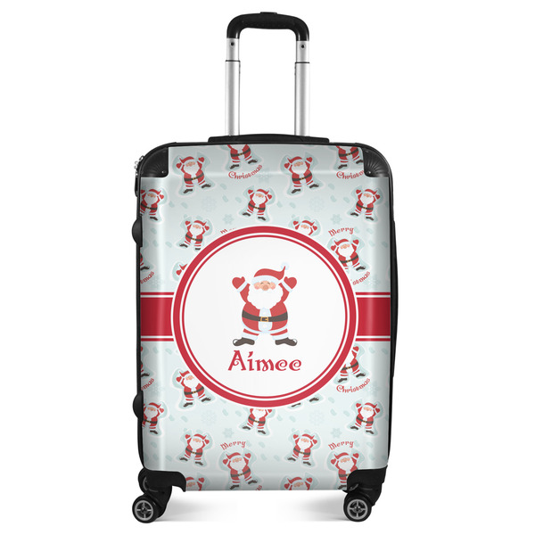 Custom Santa Clause Making Snow Angels Suitcase - 24" Medium - Checked (Personalized)