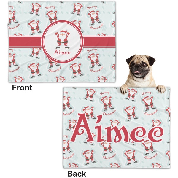Santa Claus Microfleece Dog Blanket - Regular - Front & Back