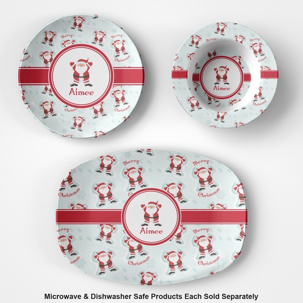 Santa Claus Microwave & Dishwasher Safe CP Plastic Dishware - Group