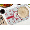 Santa Claus Octagon Placemat - Single front (LIFESTYLE) Flatlay