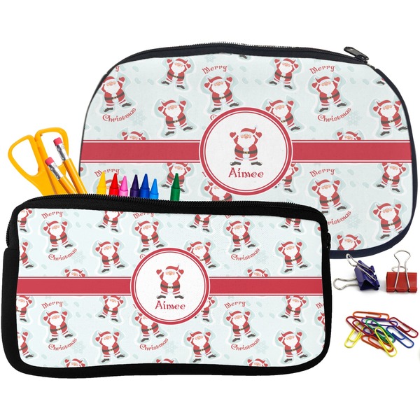 Santa Claus Pencil / School Supplies Bags Small and Medium