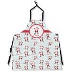 Santa Clause Making Snow Angels Apron Without Pockets w/ Name or Text