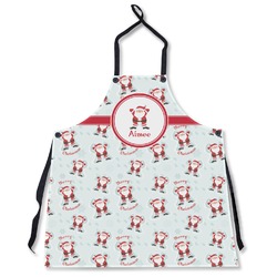 Santa Clause Making Snow Angels Apron Without Pockets w/ Name or Text