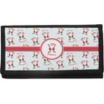 Santa Clause Making Snow Angels Canvas Checkbook Cover w/ Name or Text