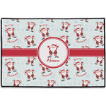 Santa Clause Making Snow Angels Door Mat - 36"x24" w/ Name or Text
