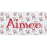 Santa Clause Making Snow Angels Front License Plate (Personalized)