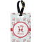 Santa Clause Making Snow Angels Plastic Luggage Tag - Rectangular w/ Name or Text
