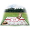 Santa Claus Picnic Blanket - with Basket Hat and Book - in Use