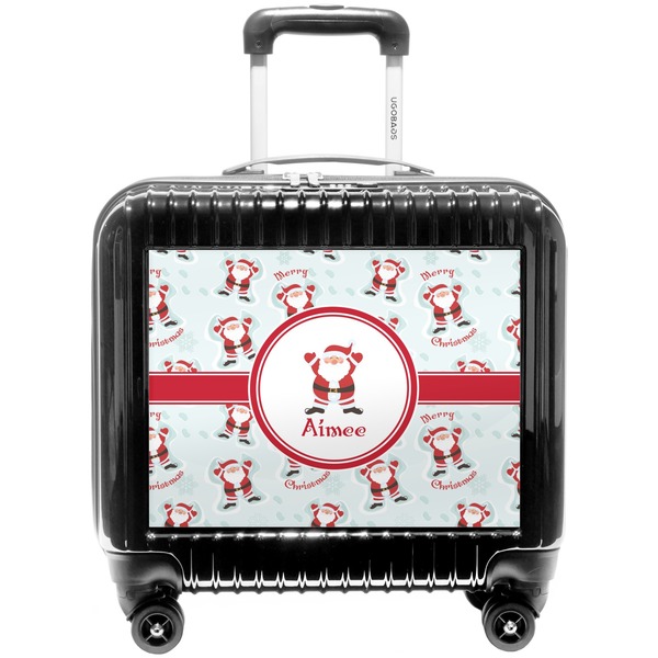 Custom Santa Clause Making Snow Angels Pilot / Flight Suitcase w/ Name or Text