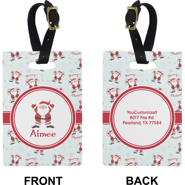 Santa Claus Rectangle Luggage Tag (Front + Back)