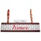 Santa Claus Red Mahogany Nameplates with Business Card Holder - Straight