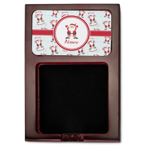 Santa Claus Red Mahogany Sticky Note Holder - Flat