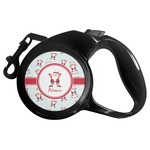Santa Clause Making Snow Angels Retractable Dog Leash - Small (Personalized)