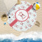 Santa Claus Round Beach Towel Lifestyle