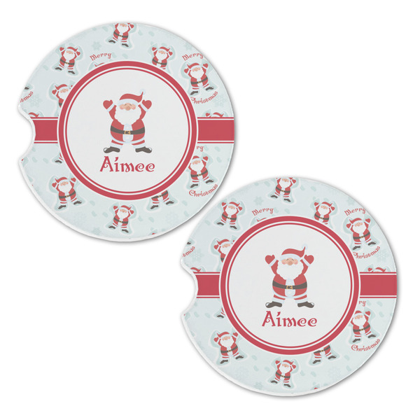 Santa Claus Sandstone Car Coasters - Set of 2