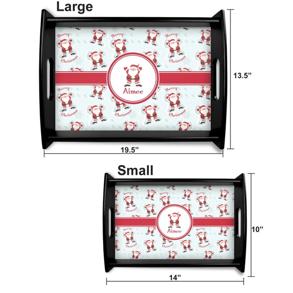 Santa Claus Serving Tray Black Sizes