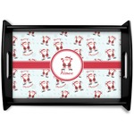 Santa Clause Making Snow Angels Wooden Tray (Personalized)