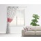 Santa Claus Sheer Curtain With Window and Rod - in Room Matching Pillow