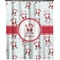 Santa Clause Making Snow Angels Extra Long Shower Curtain - 70"x84" w/ Name or Text