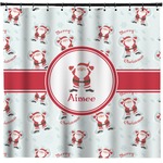 Santa Clause Making Snow Angels Shower Curtain - Custom Size w/ Name or Text