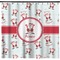 Santa Clause Making Snow Angels Shower Curtain - Custom Size w/ Name or Text