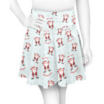 Santa Clause Making Snow Angels Skater Skirt - X Large