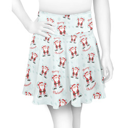 Santa Clause Making Snow Angels Skater Skirt