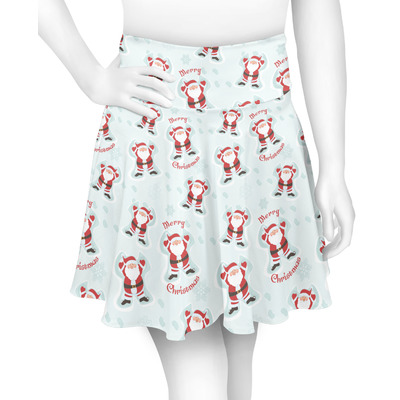 Santa Clause Making Snow Angels Skater Skirt (Personalized)