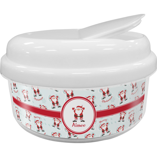 Custom Santa Clause Making Snow Angels Snack Container (Personalized)