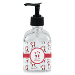Santa Clause Making Snow Angels Glass Soap & Lotion Bottle - Single Bottle (Personalized)