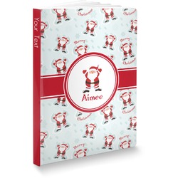 Santa Clause Making Snow Angels Softbound Notebook - 7.25" x 10" (Personalized)