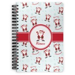 Santa Clause Making Snow Angels Spiral Notebook - 7x10 w/ Name or Text