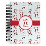 Santa Clause Making Snow Angels Spiral Notebook - 5x7 w/ Name or Text