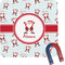 Santa Claus Square Fridge Magnet (Personalized)