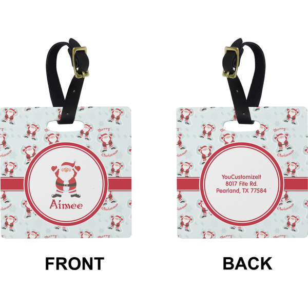 Santa Claus Square Luggage Tag (Front + Back)