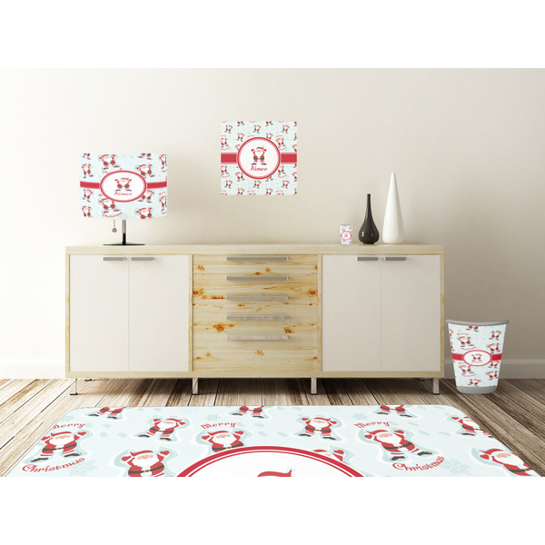 Santa Claus Square Wall Decal Wooden Desk