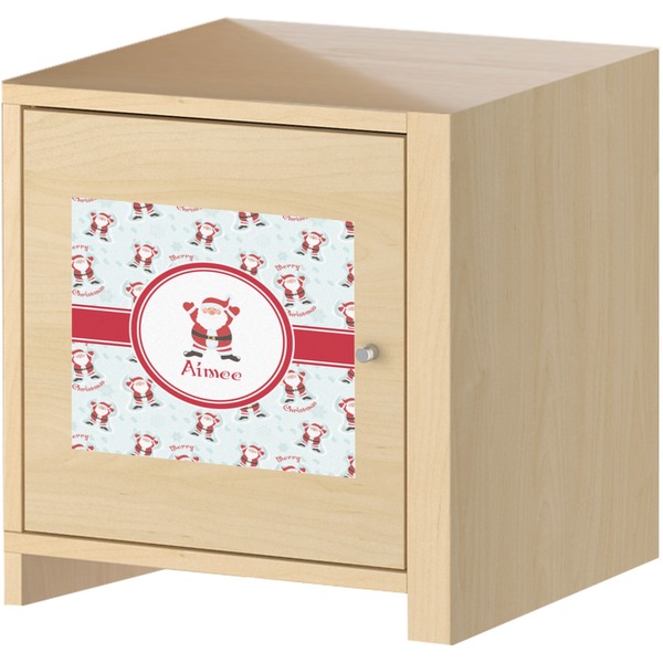 Santa Claus Square Wall Decal on Wooden Cabinet