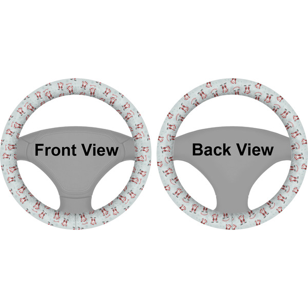 Santa Claus Steering Wheel Cover- Front and Back