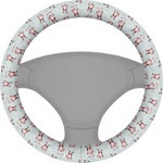 Santa Clause Making Snow Angels Steering Wheel Cover (Personalized)