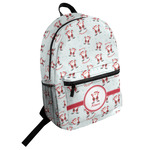 Santa Clause Making Snow Angels Student Backpack (Personalized)