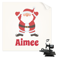 Santa Clause Making Snow Angels Sublimation Transfer - Youth / Women (Personalized)