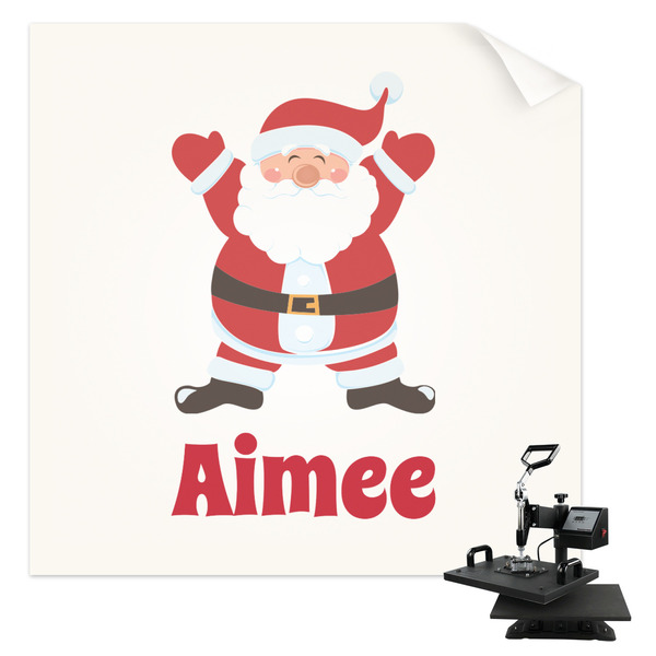 Custom Santa Clause Making Snow Angels Sublimation Transfer (Personalized)